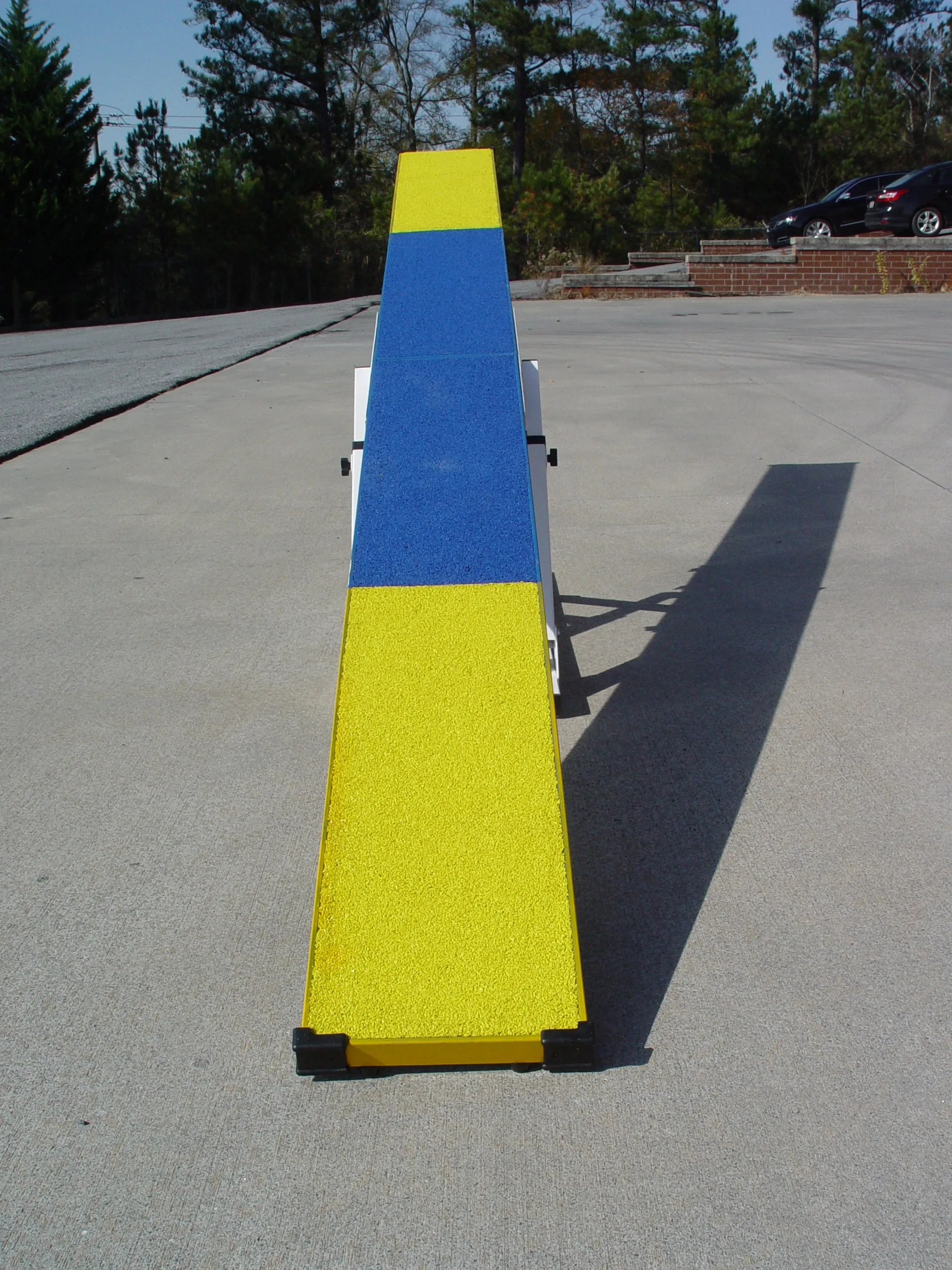 *12’ Dog Agility See-Saw, Rubber Top, Blue/Yellow
