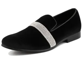 Amali Monarch Regal Noir Velvet Loafers Men’s Black Velvet