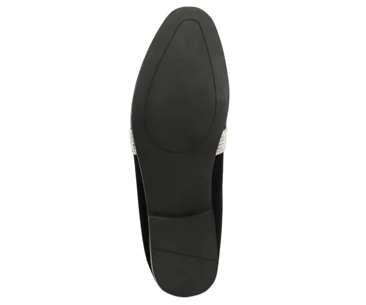Amali Monarch Regal Noir Velvet Loafers Men’s Black Velvet