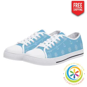 Anchors Away Ladies Low Top Canvas Shoes