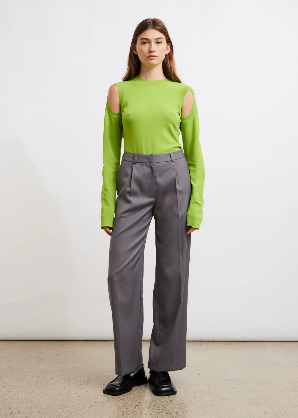 Armhole Long Sleeve Knit Sweater