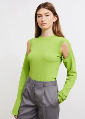 Armhole Long Sleeve Knit Sweater
