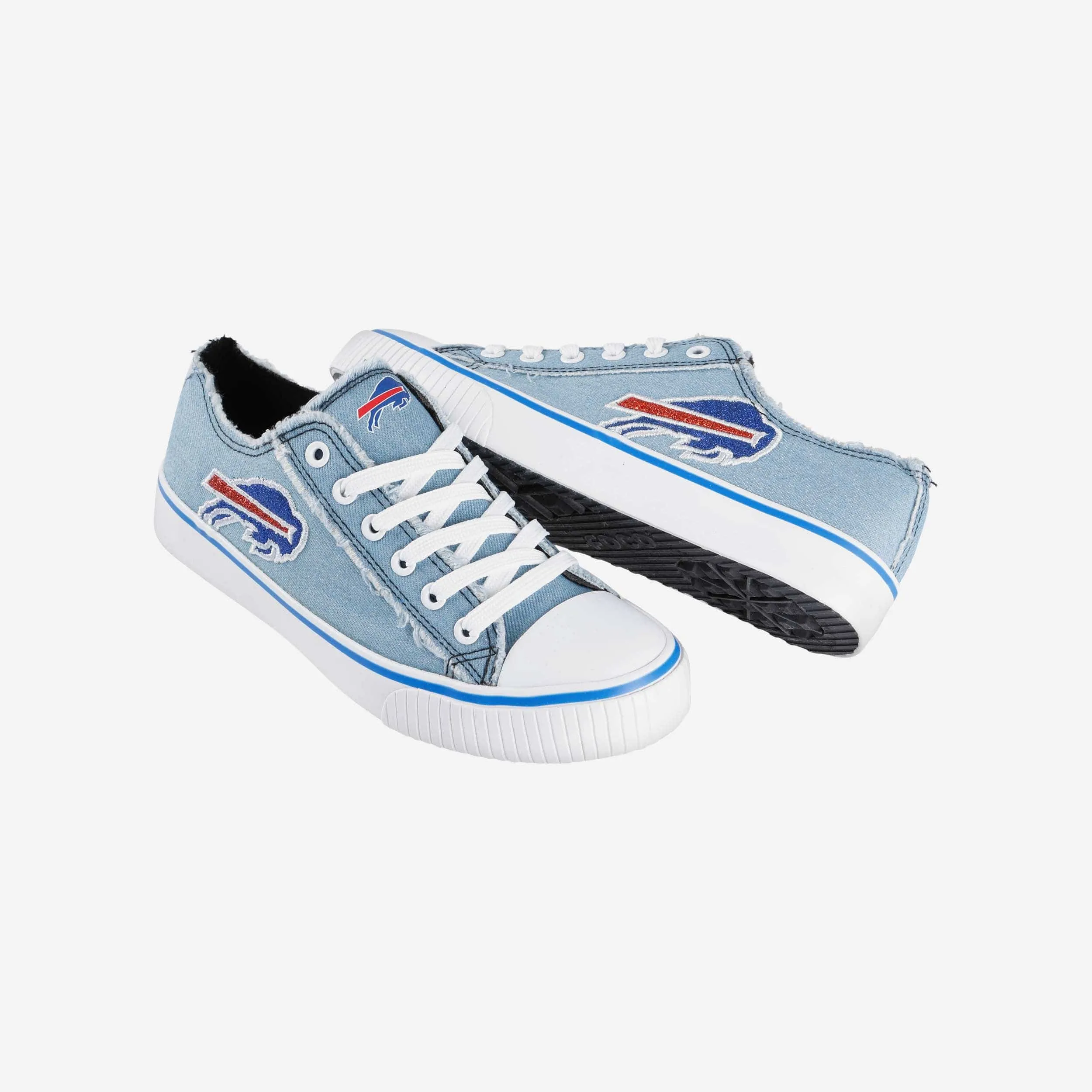 Buffalo Bills Womens Denim Low Top Canvas Shoe