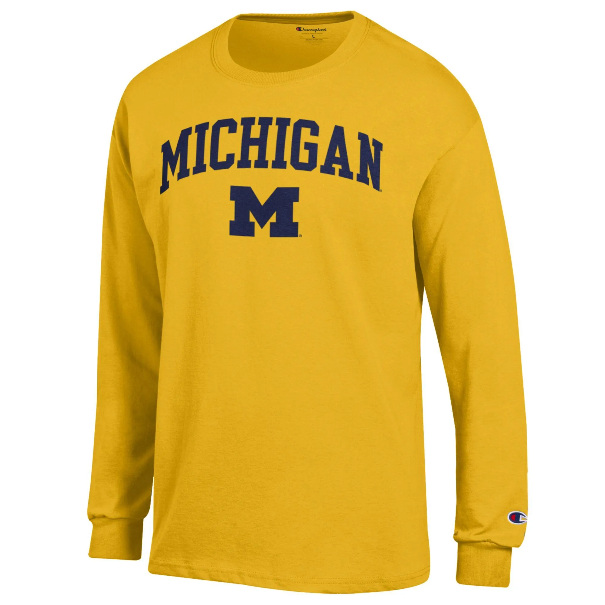 Champion Michigan Arch Logo Long Sleeve - Yellow