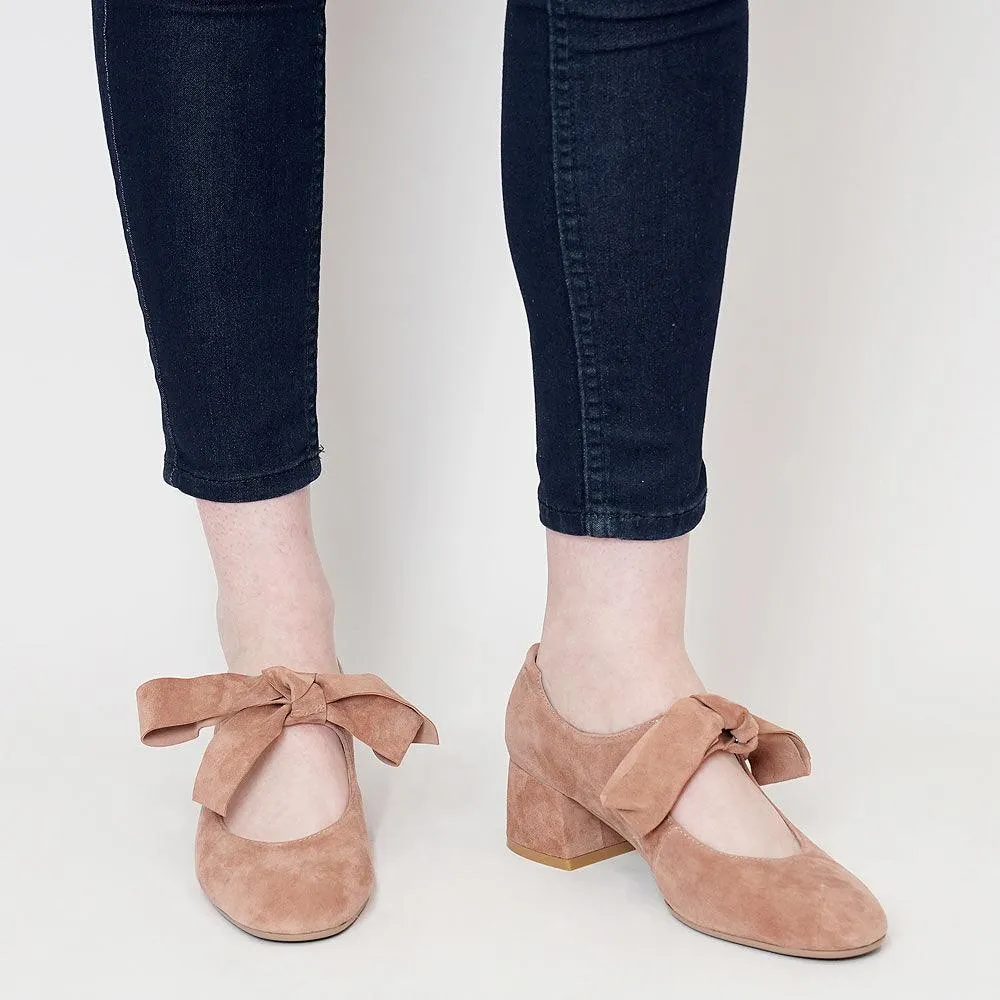 Chiara Cafe Suede Heels