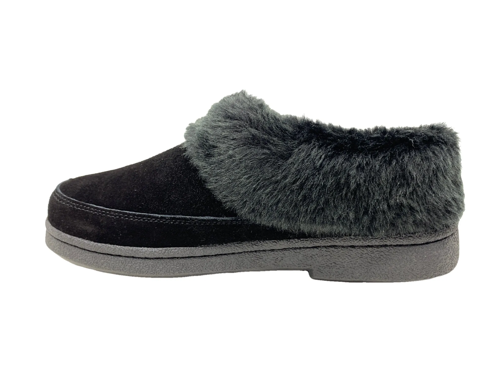 Clarks Womens Fur Lined Clog Slippers Warm Cozy Indoor Outdoor Plush Slipper