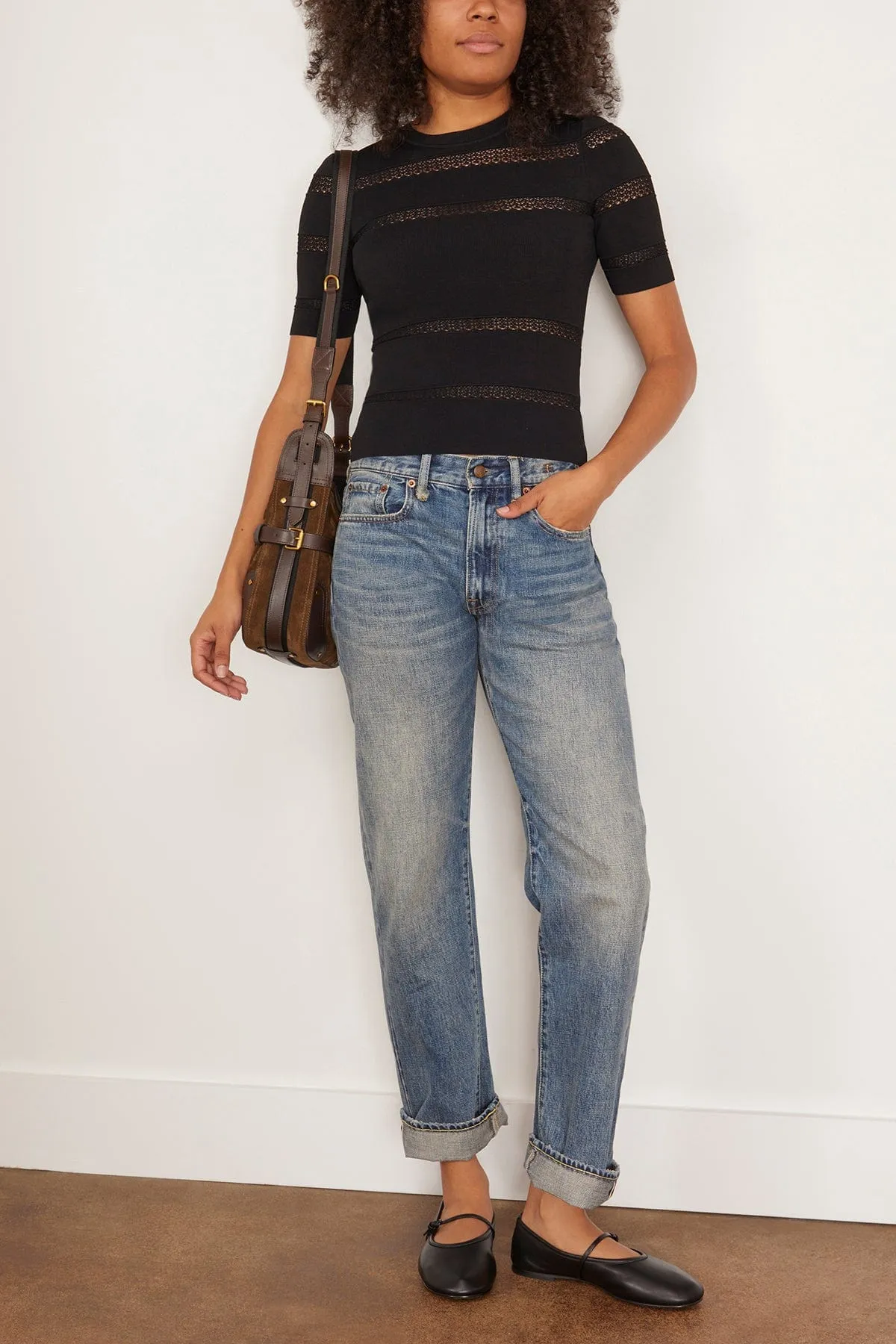 Devon Knit Tee in Black