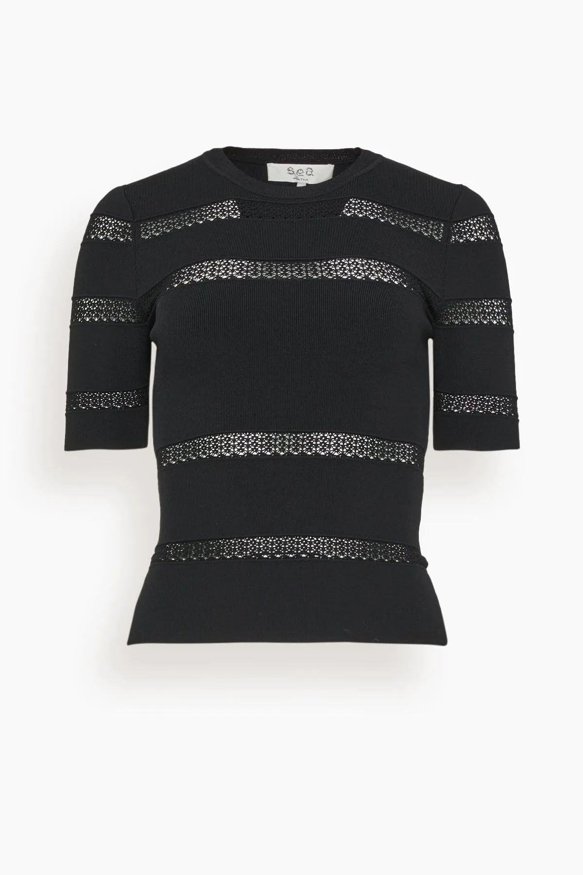 Devon Knit Tee in Black