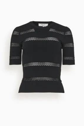 Devon Knit Tee in Black