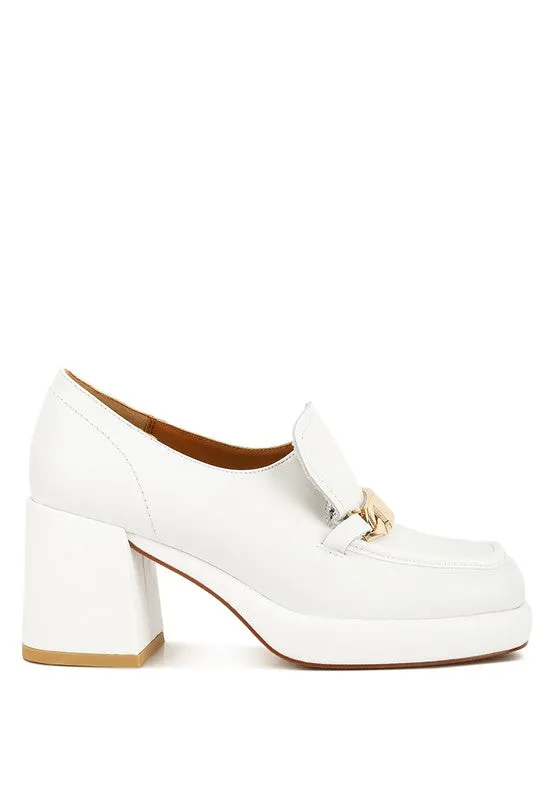 Elite Leather Platform Loafers