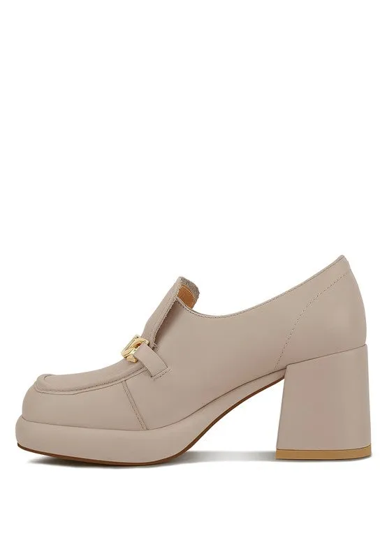 Elite Leather Platform Loafers