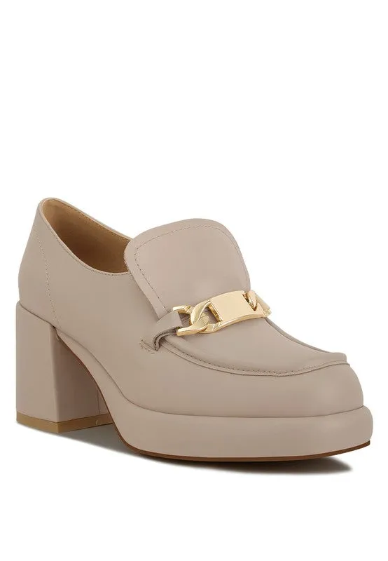 Elite Leather Platform Loafers