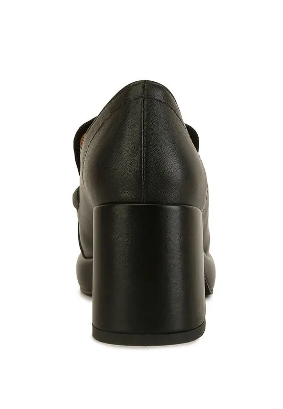 Elite Leather Platform Loafers