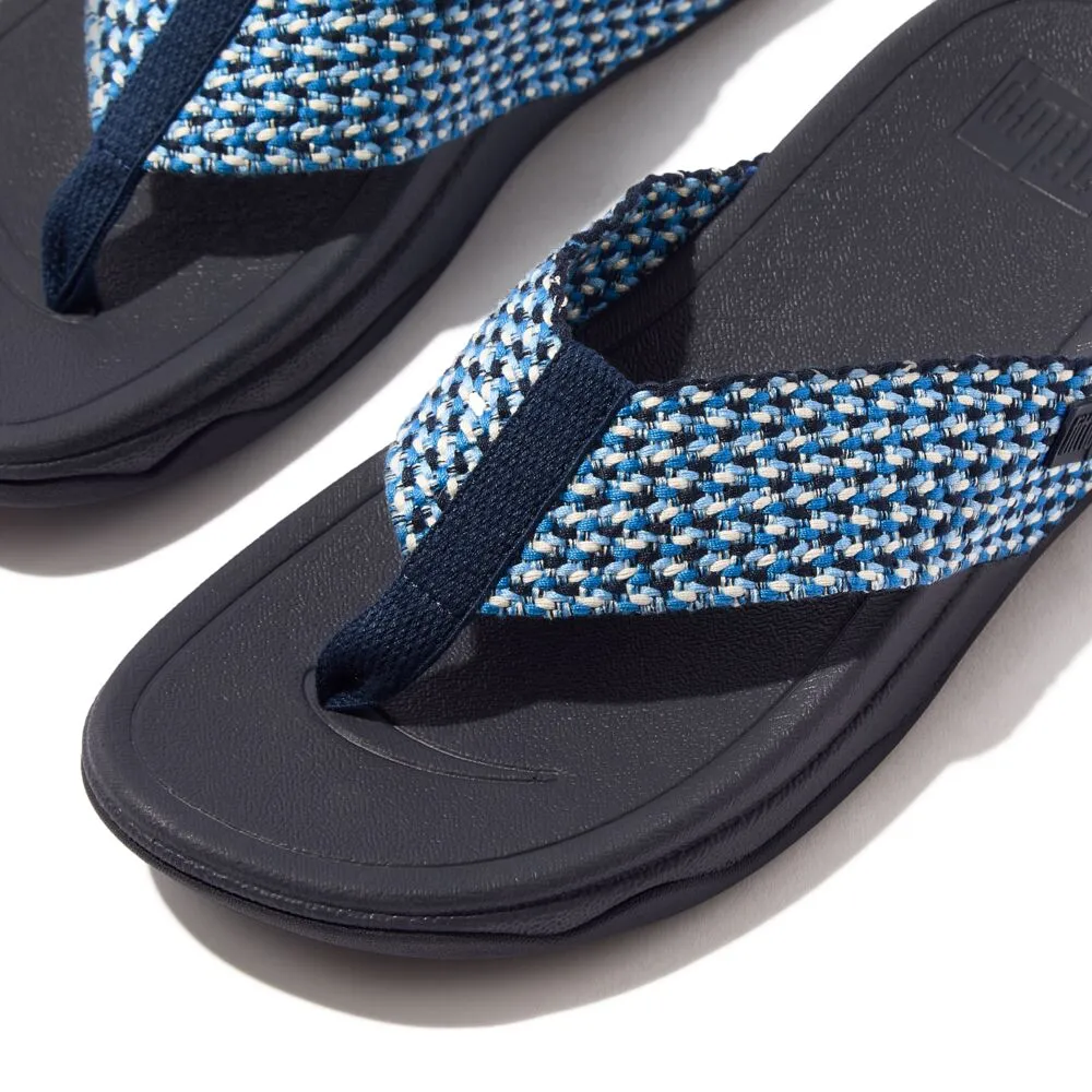 FitFlop Surfa Multi-Tone Webbing Toe-Post Sandals - Midnight Navy