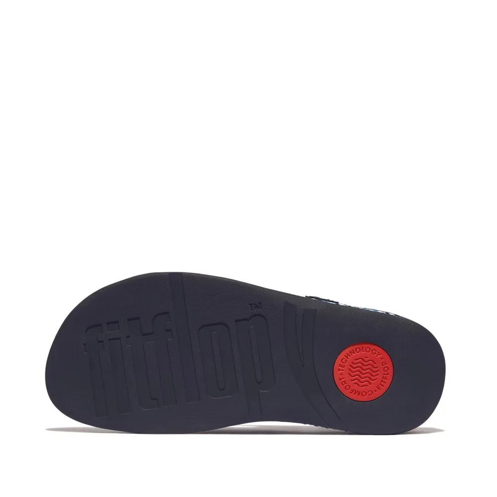 FitFlop Surfa Multi-Tone Webbing Toe-Post Sandals - Midnight Navy