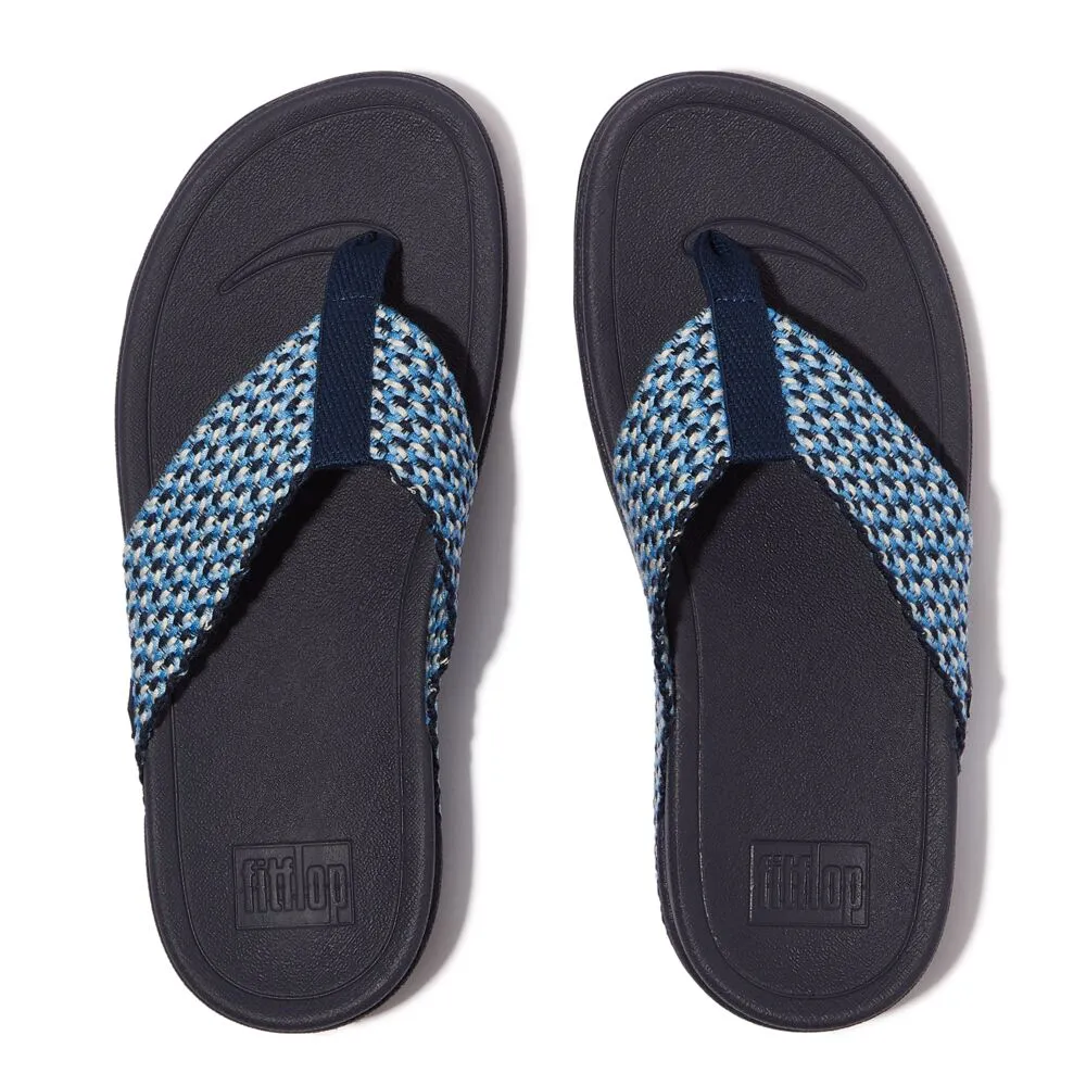FitFlop Surfa Multi-Tone Webbing Toe-Post Sandals - Midnight Navy