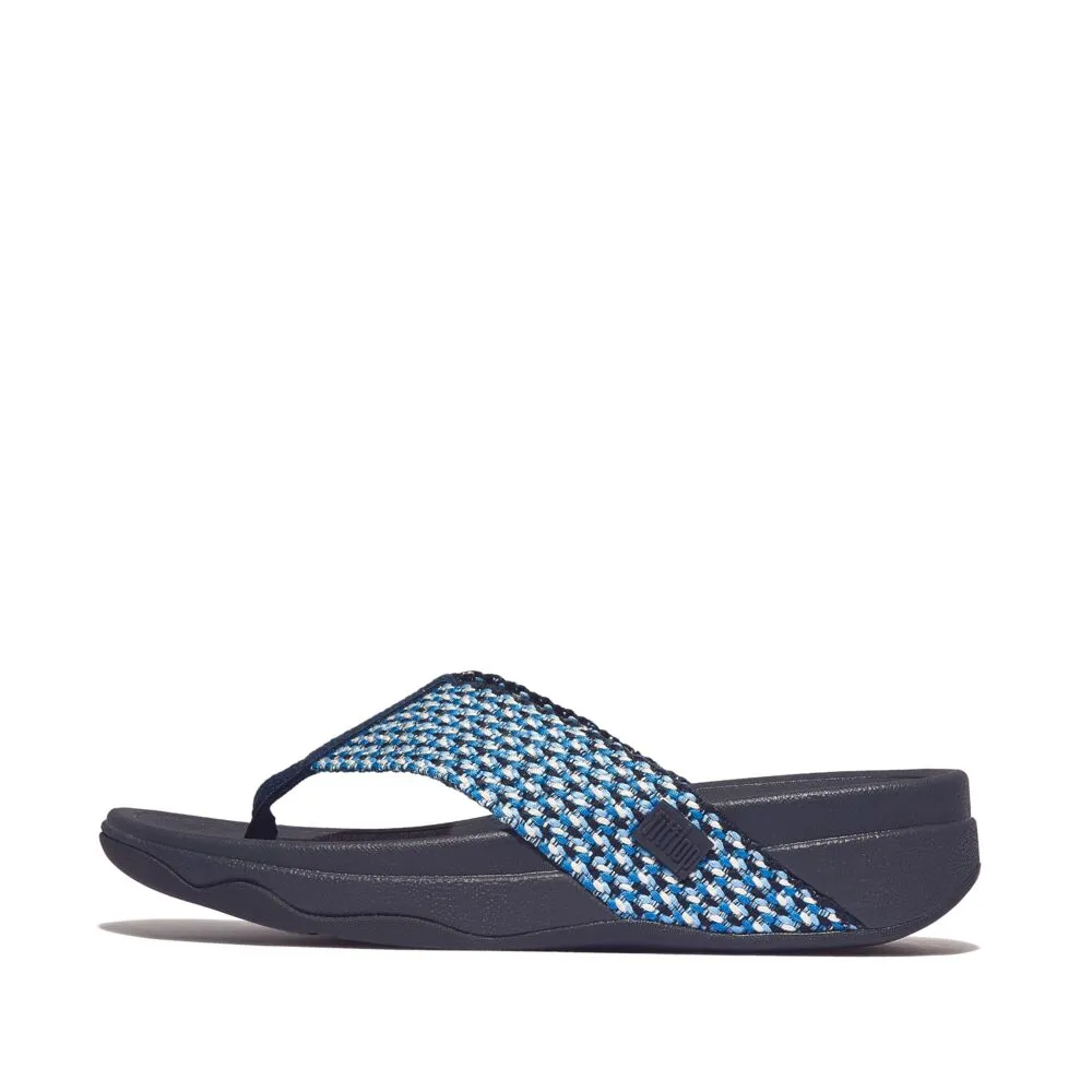 FitFlop Surfa Multi-Tone Webbing Toe-Post Sandals - Midnight Navy
