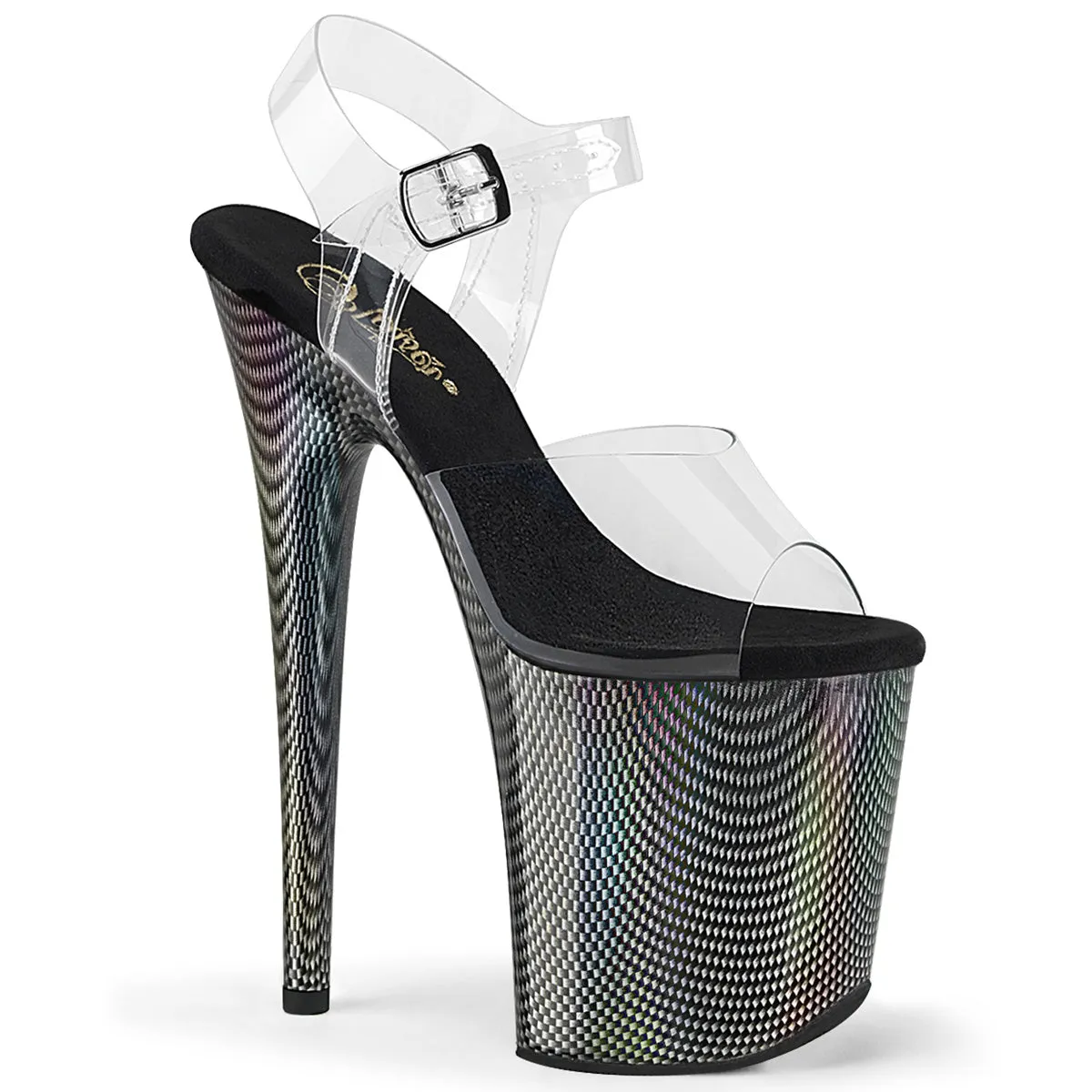 FLAMINGO-808HCP Holographic Platform 8 Inch Heels