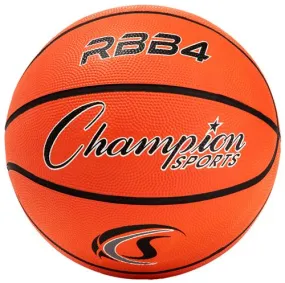 Intermediate Size 6 Rubber Basketball, Orange