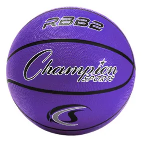 Junior Size 5 Rubber Basketball, Purple