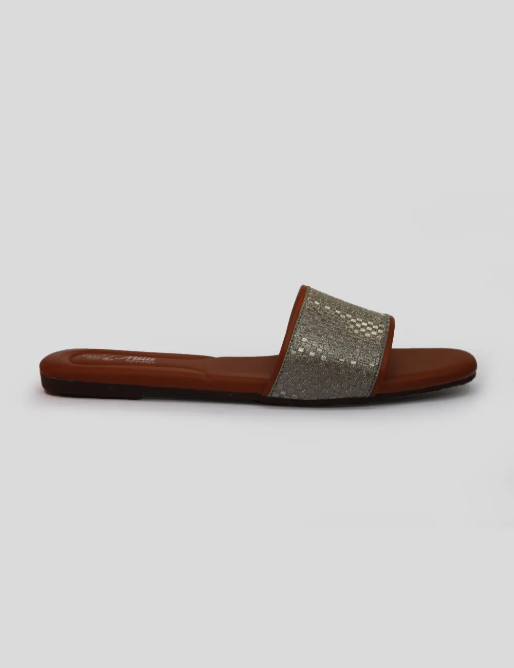 Light Brown Flat Slippers for women