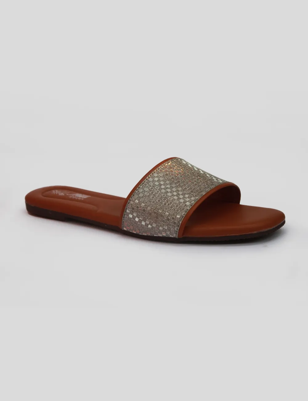 Light Brown Flat Slippers for women