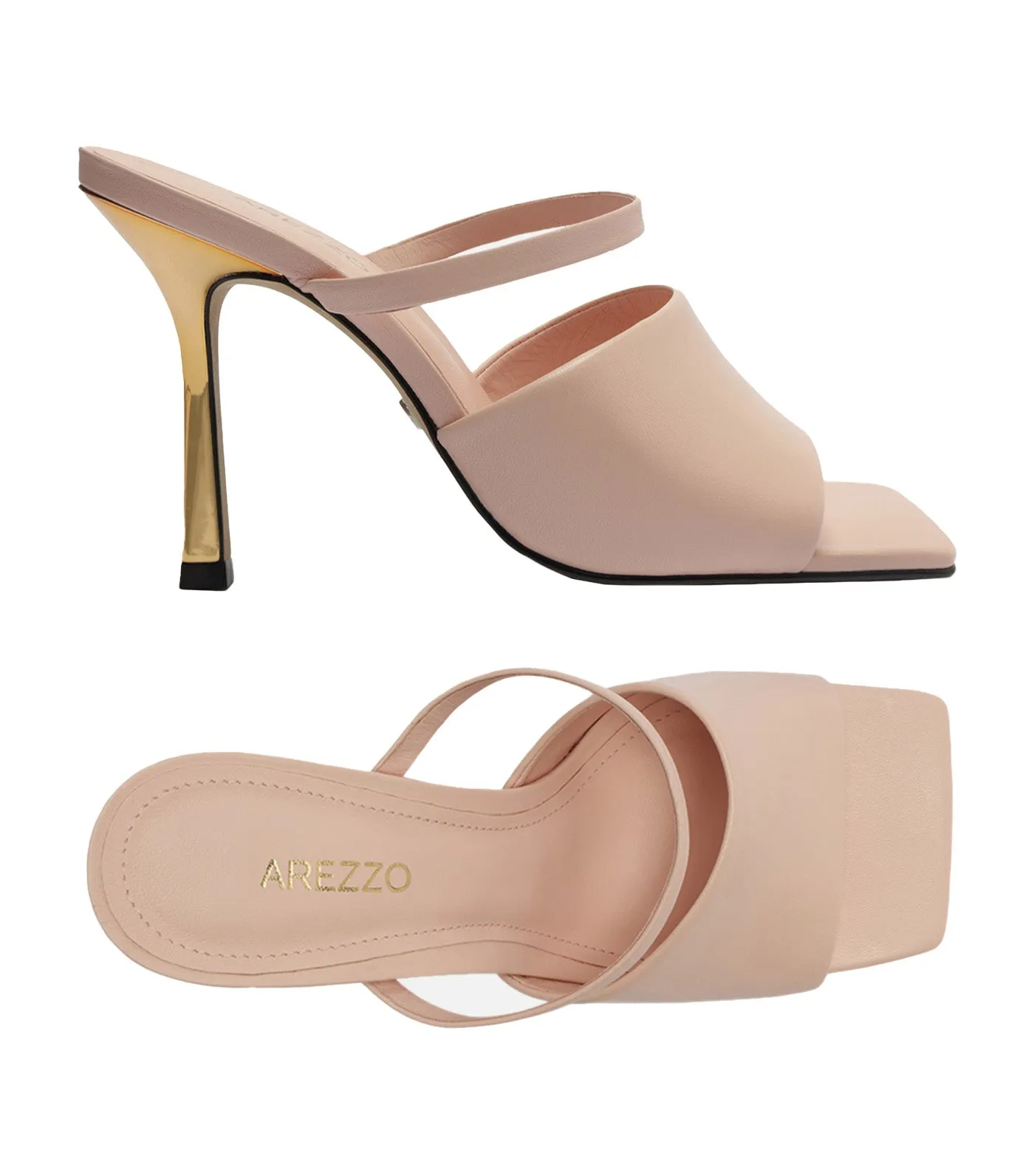 Mule Thin Heels Geranium Rose