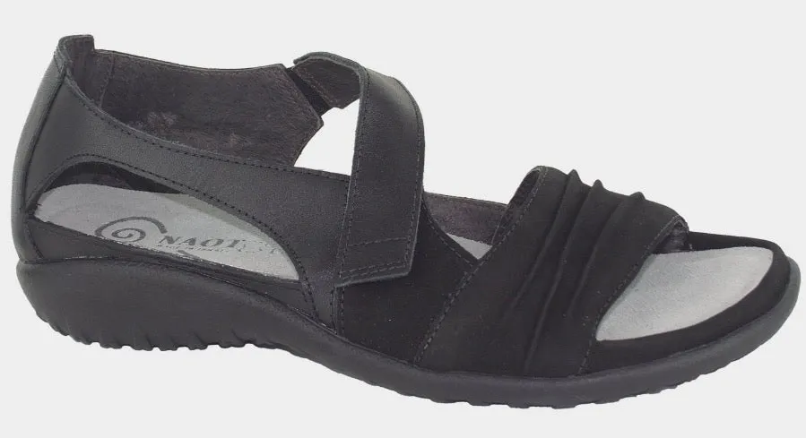 NAOT Papaki Black Combo Ladies Leather Sandal