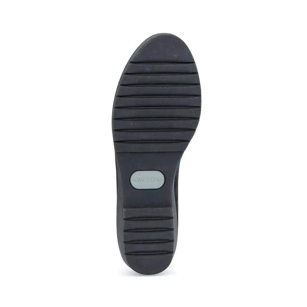 Nexi Black Nubuck Me Too Loafer Wedge Pumps