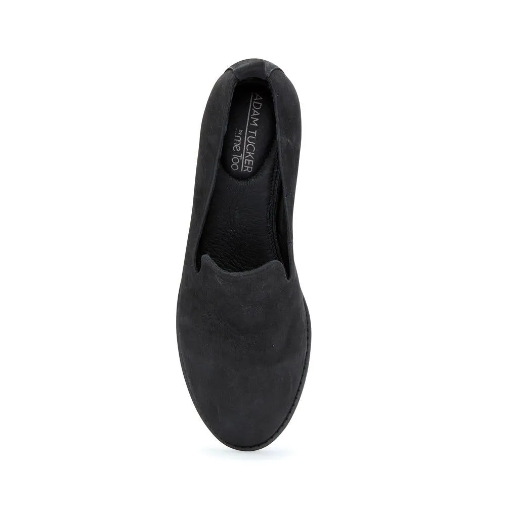 Nexi Black Nubuck Me Too Loafer Wedge Pumps