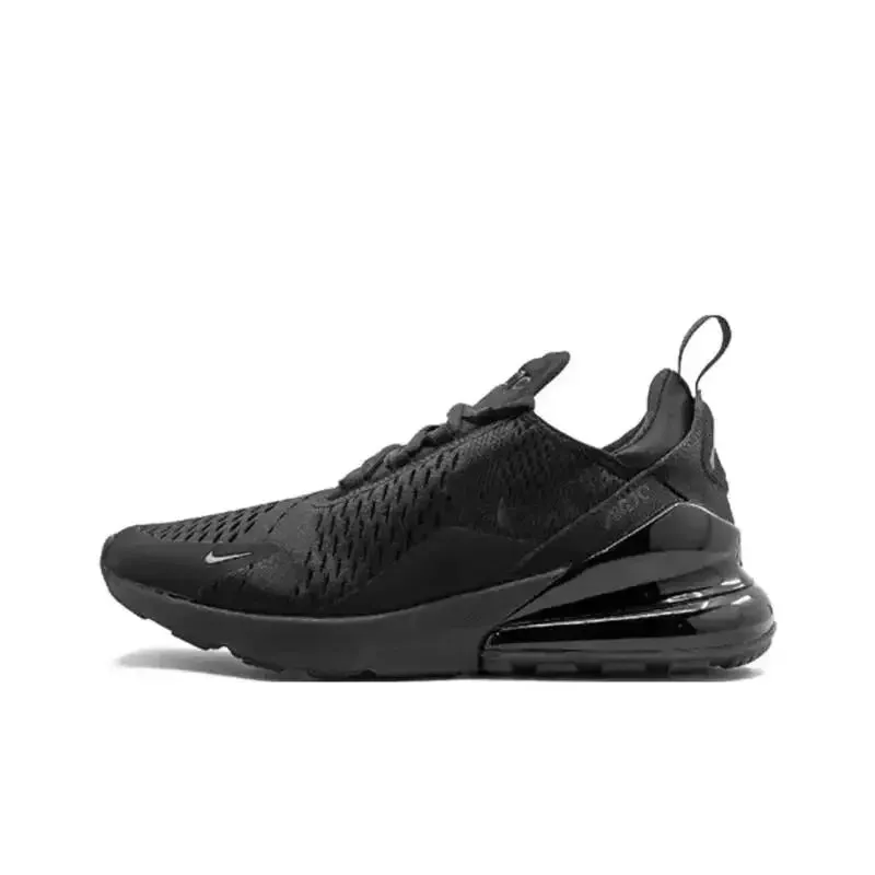 Nike Air Max 270 Men's Women's Running Shoes Retro Shock-absorbing Non-slip Low-top Air Cushion Casual Running Shoes Pink Purple