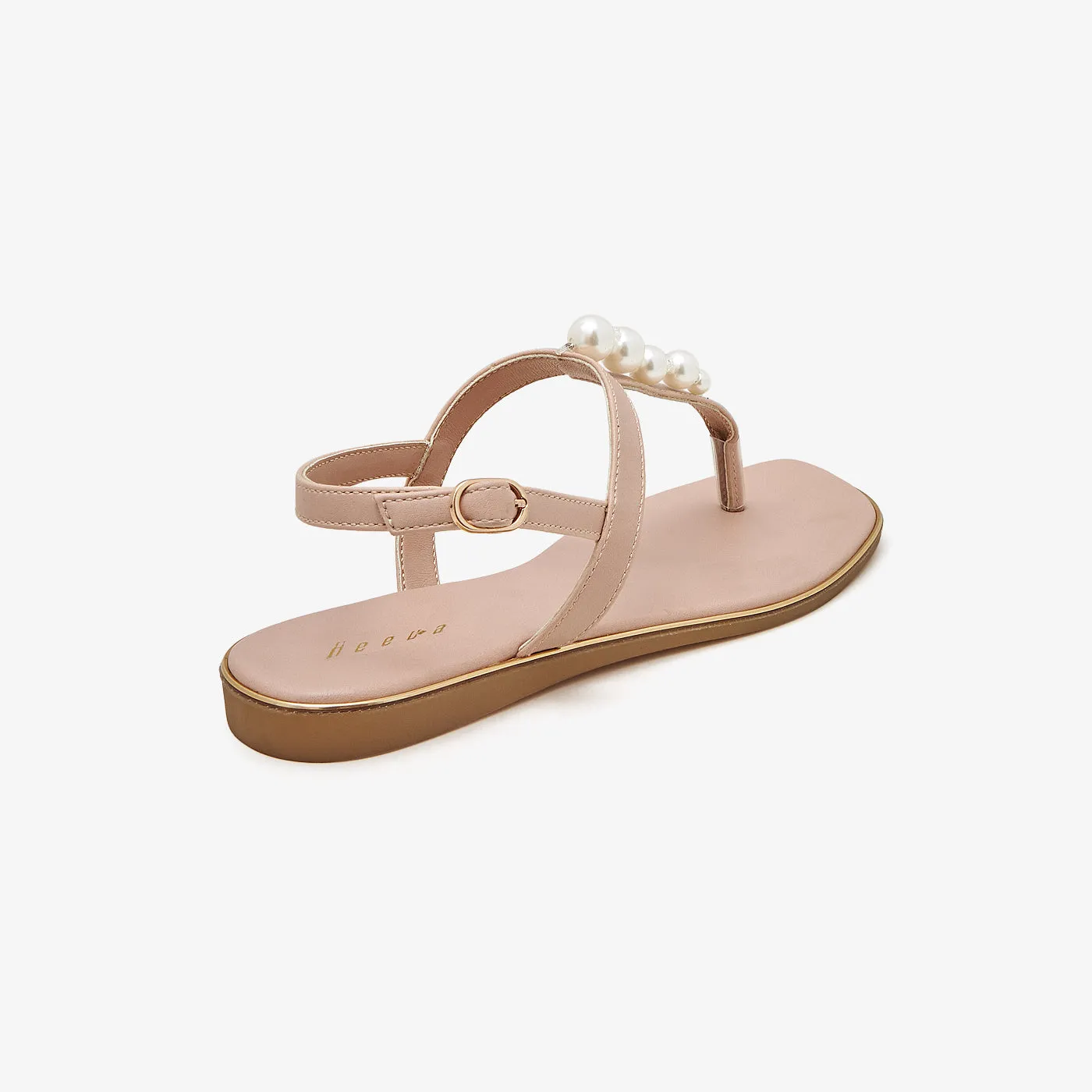 Pearl Strip Sandals