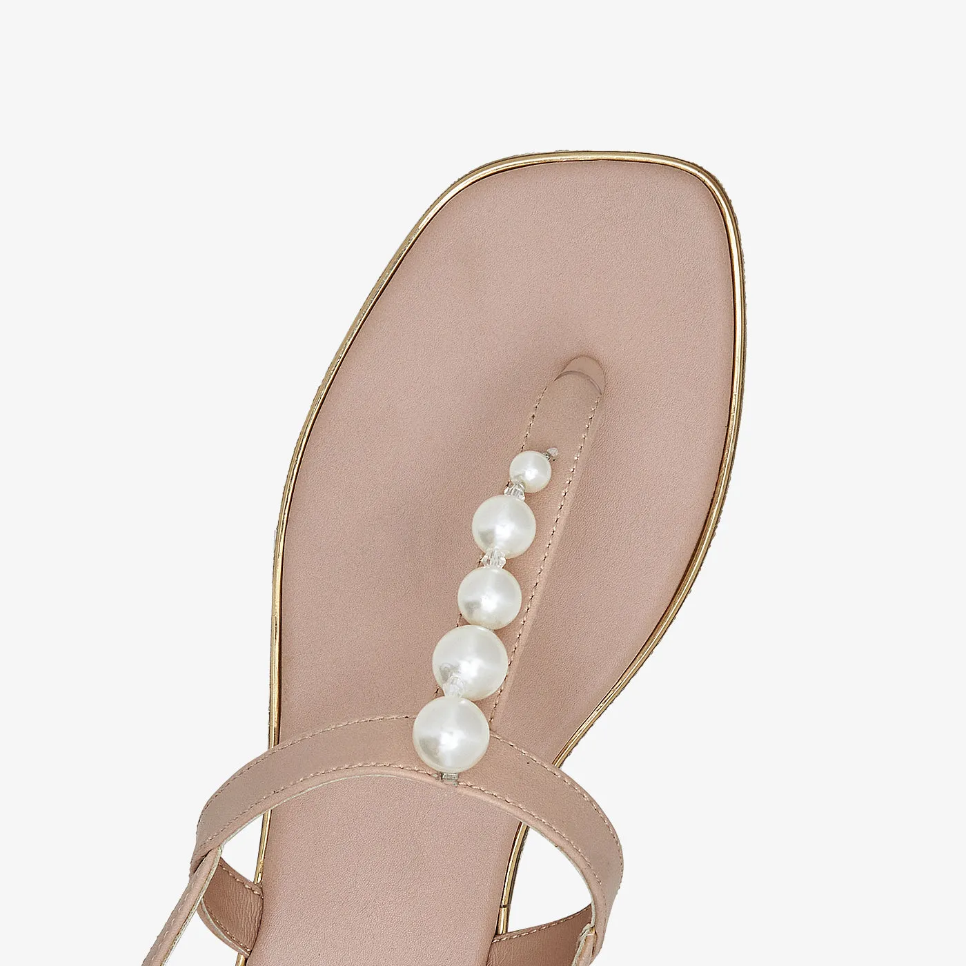 Pearl Strip Sandals