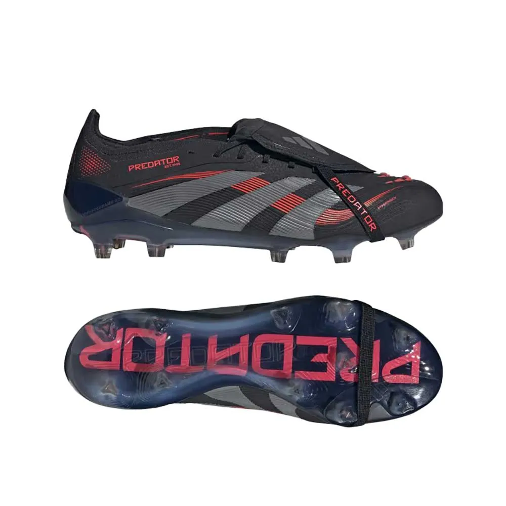 Predator Elite FT FG Soccer Cleats - Core Black/Grey Four/Lucid Red - Regular (D)
