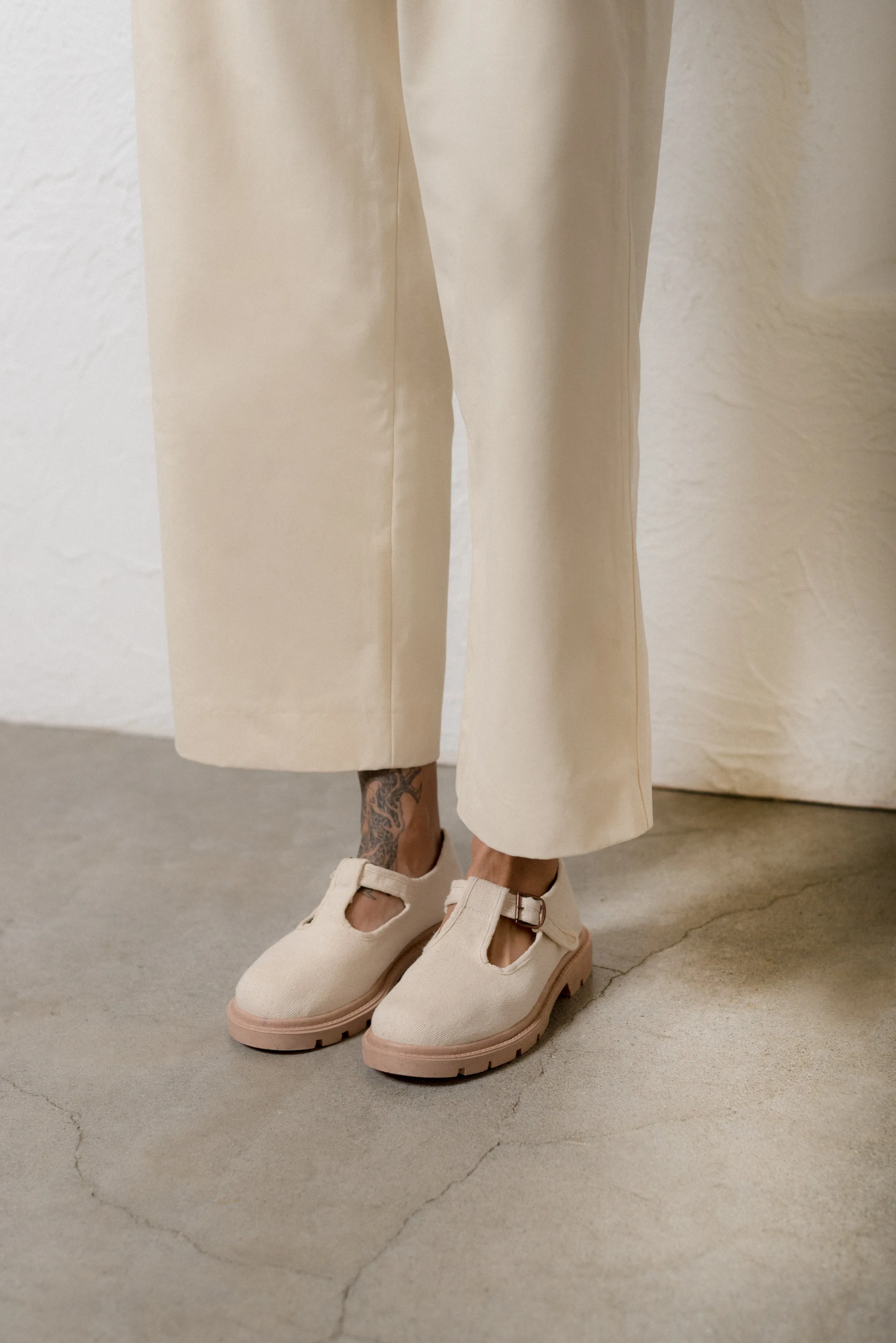 Preorder | Natural | Lug Sole Mary Jane