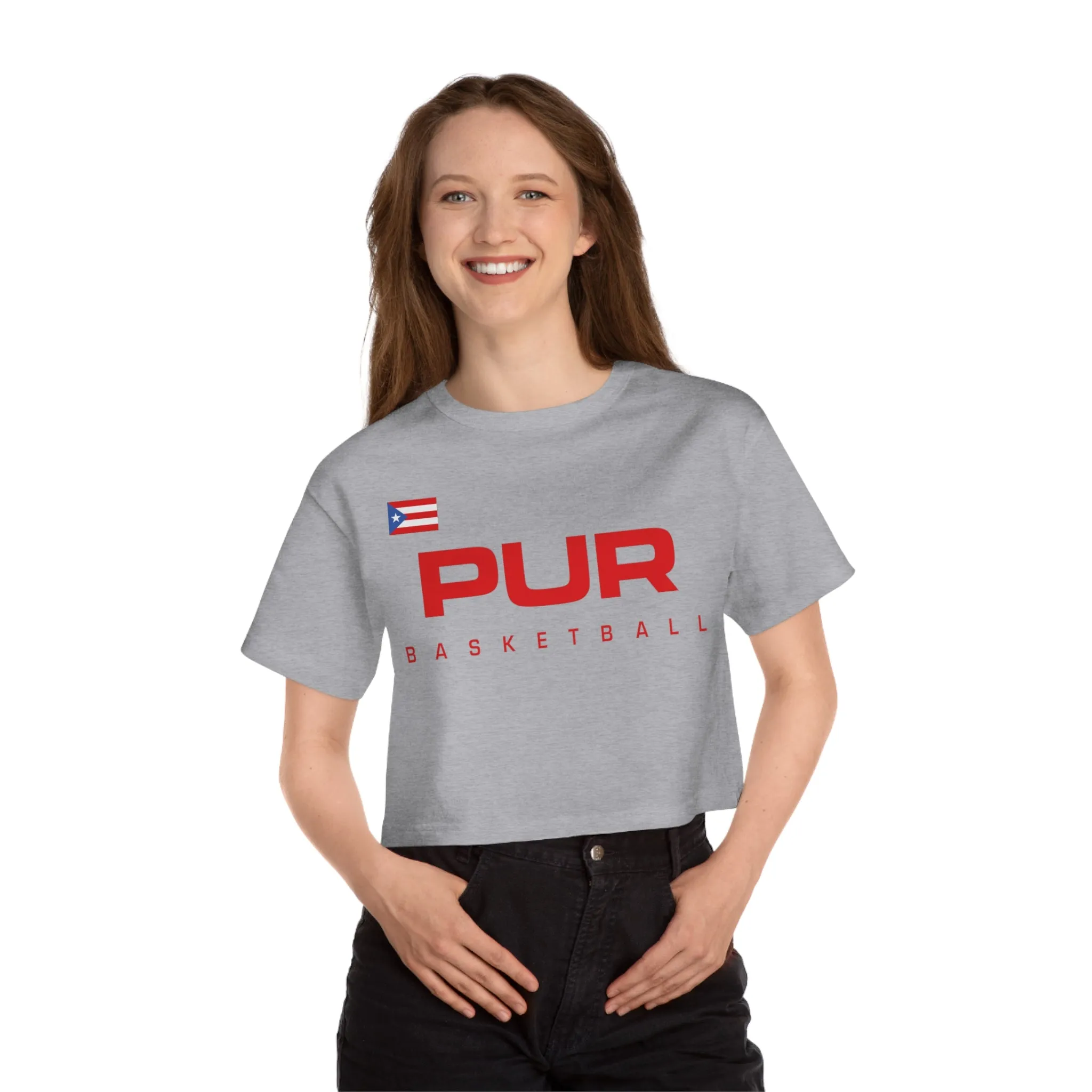 PUR Basketball Paris 2024 Champion Women's Cropped T-Shirt