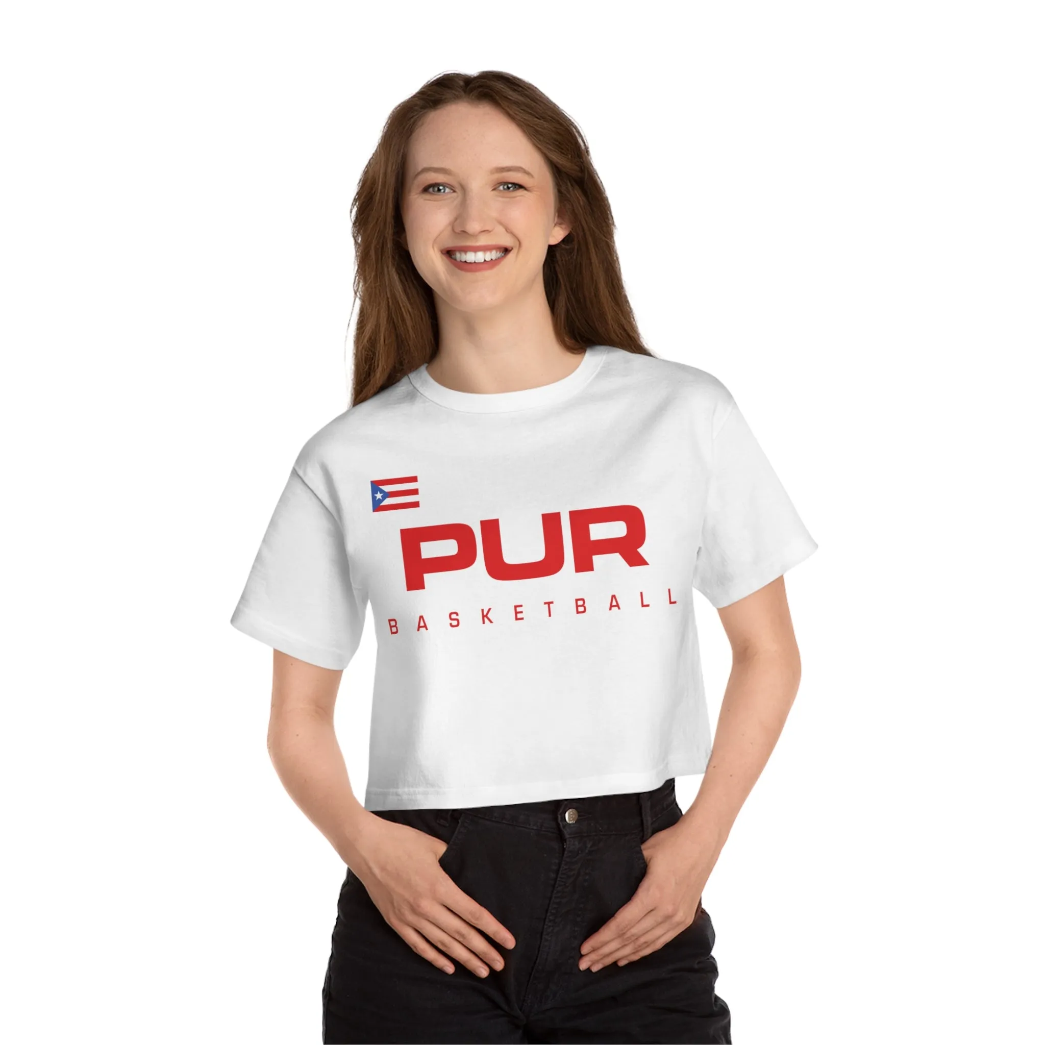PUR Basketball Paris 2024 Champion Women's Cropped T-Shirt