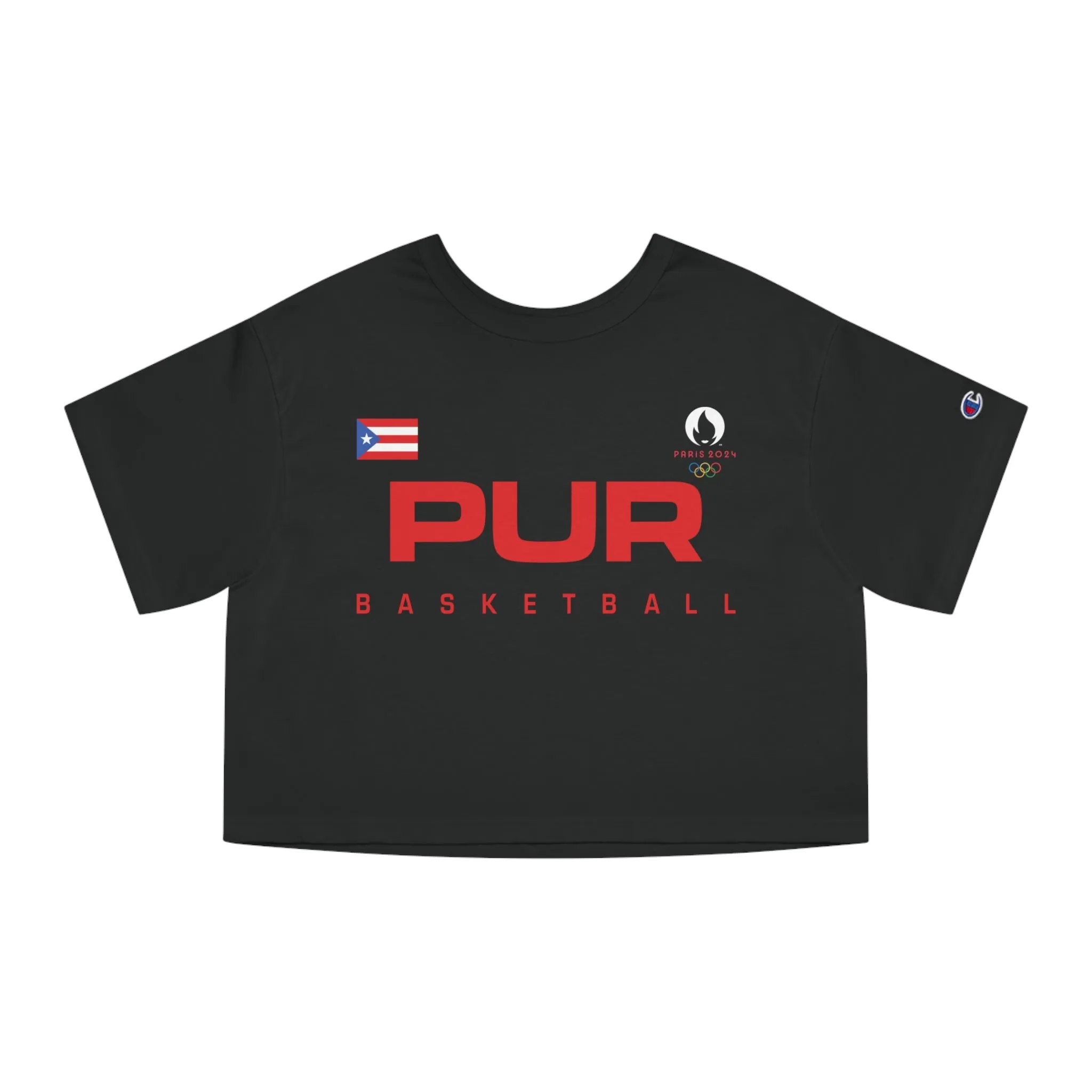 PUR Basketball Paris 2024 Champion Women's Cropped T-Shirt