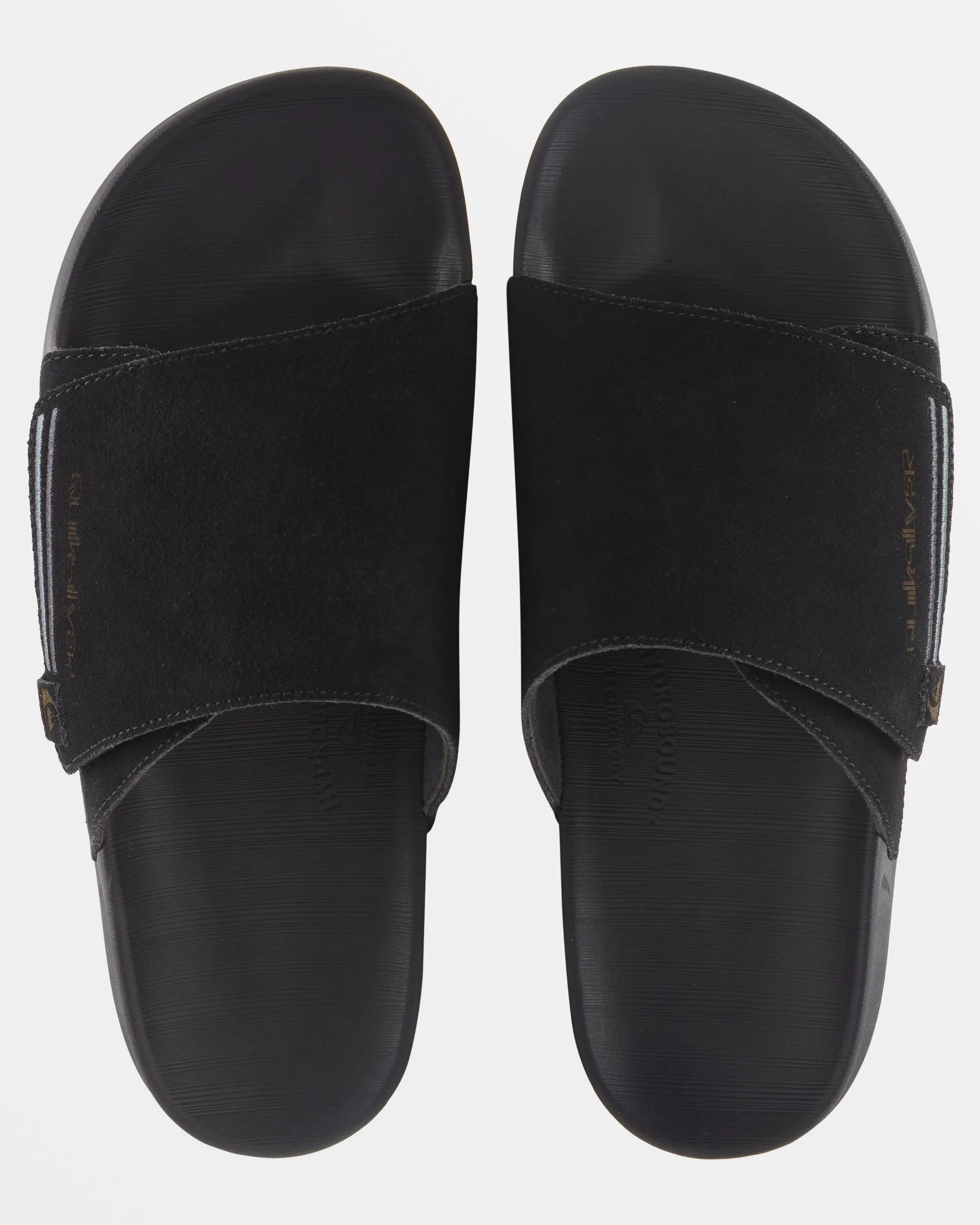 Rivi Suede Slide Sandals - Black 1