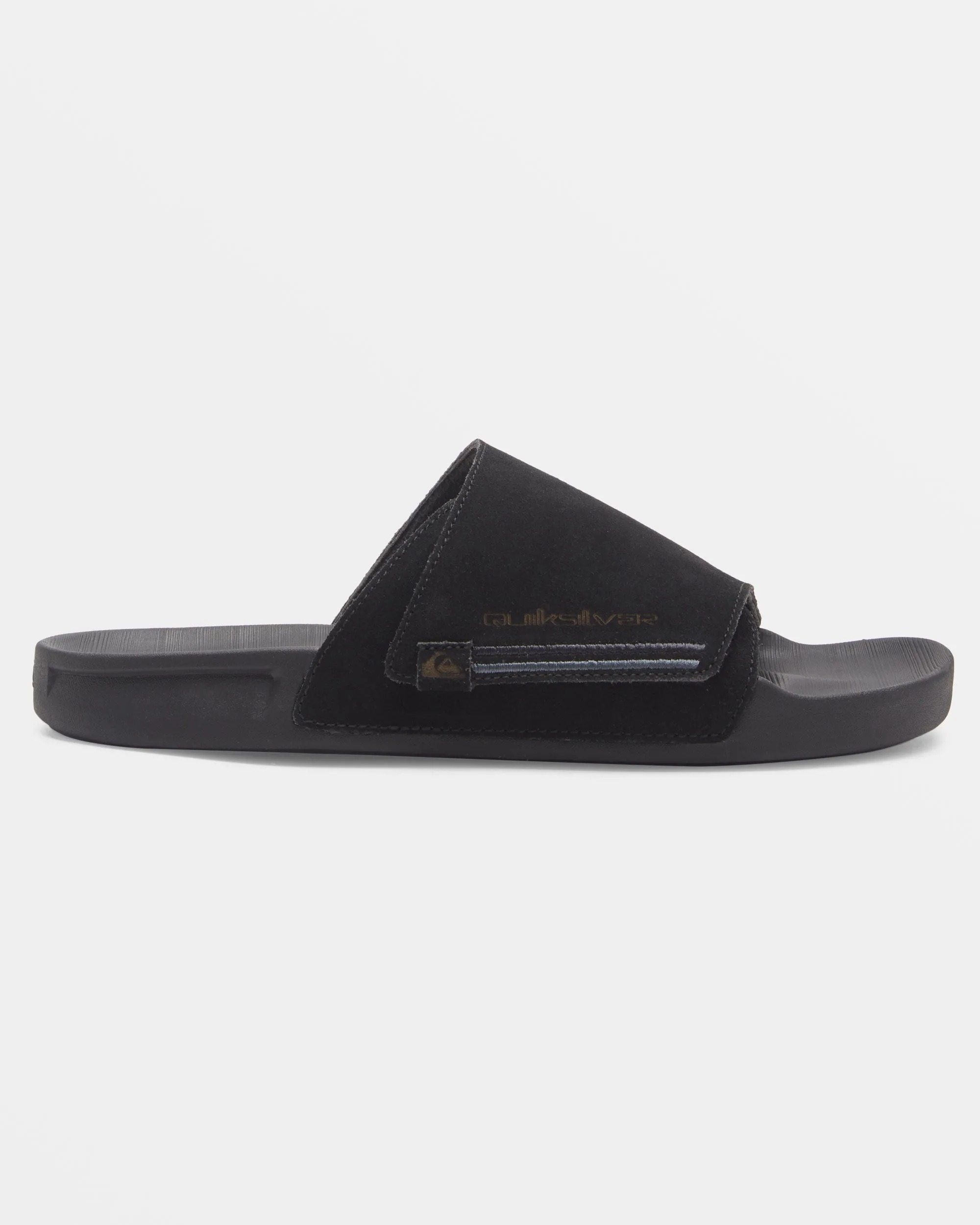 Rivi Suede Slide Sandals - Black 1