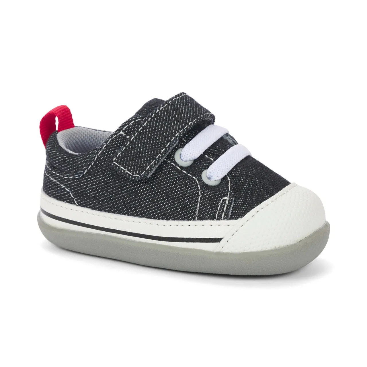 See Kai Run Black Denim First Walker Infant Shoe