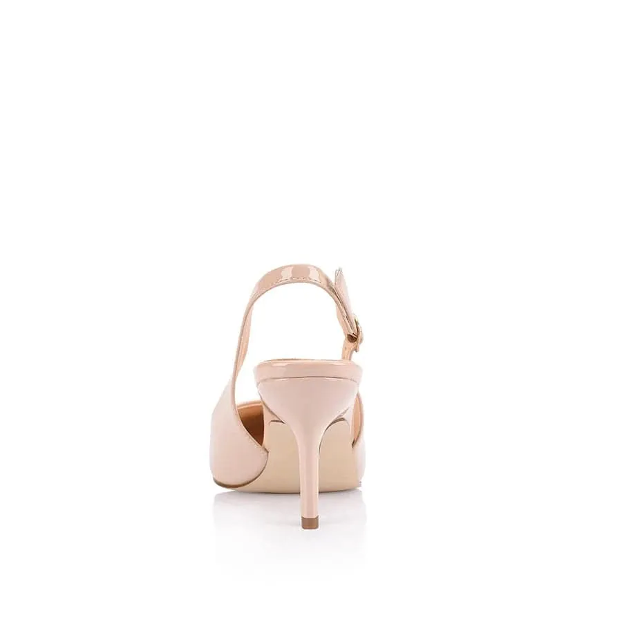 Shayley Slingback Stilettos - Nude Patent