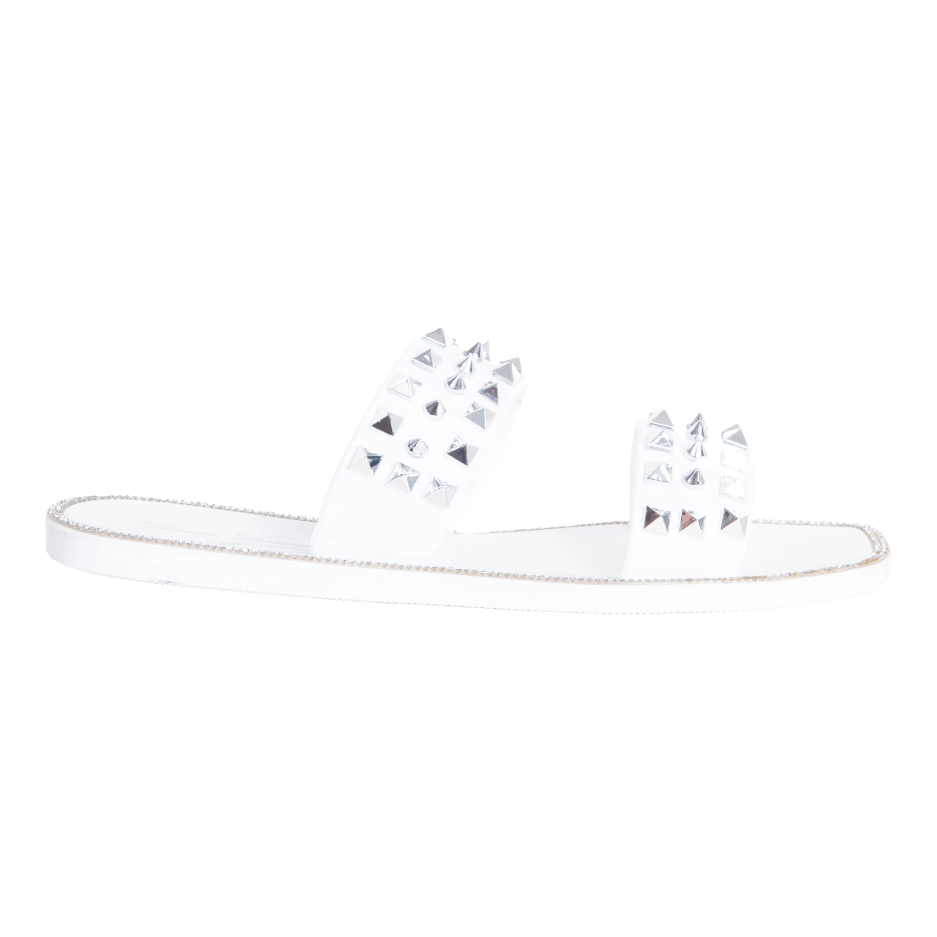 STUDLEY FLAT SANDAL WITH SPARKLY WITH STUD DETAILING