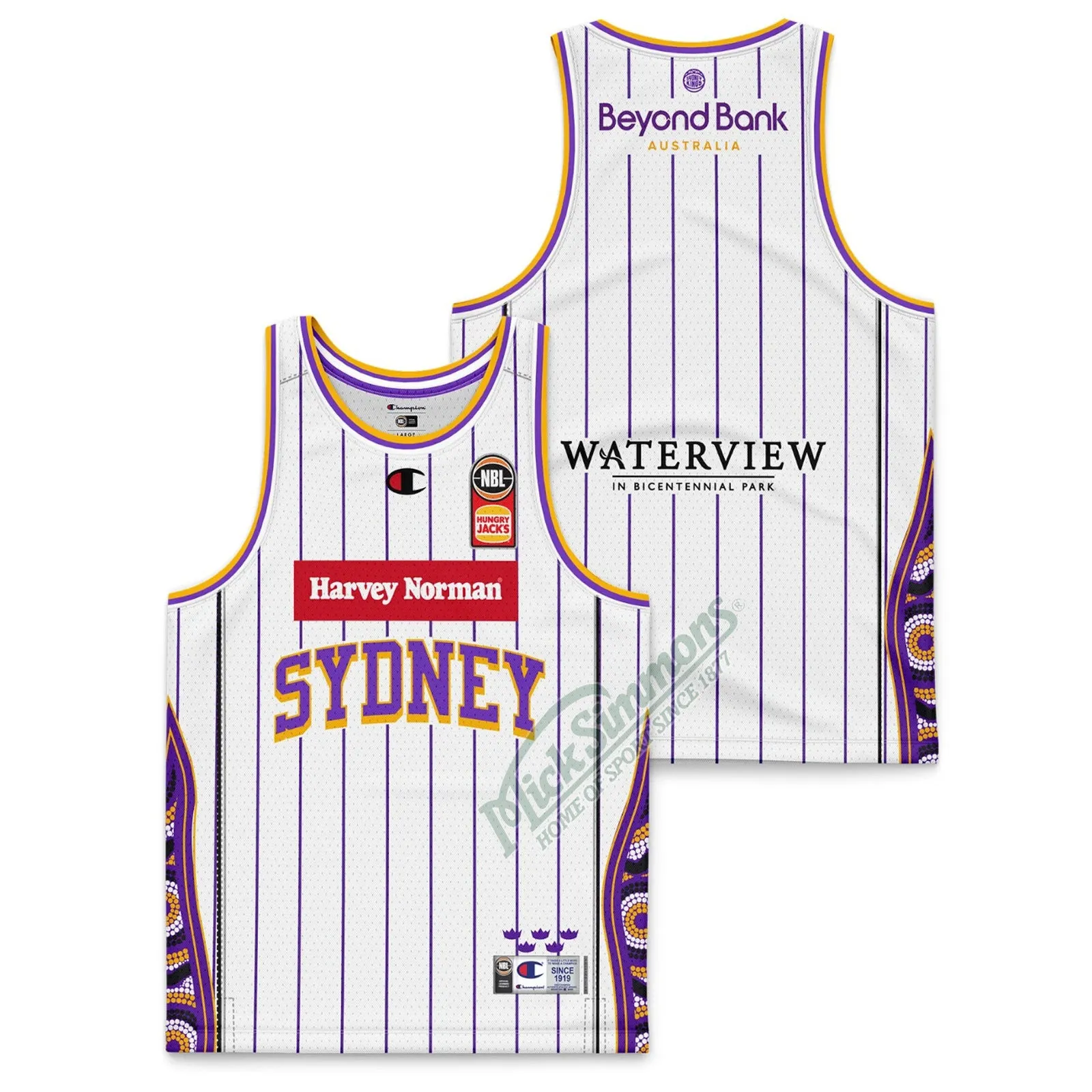 Sydney Kings 2023/24 Authentic Crew Neck Mens Away Jersey NBL Basketball by Champion