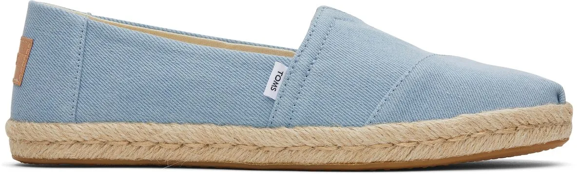 Toms Alpargata Rope Washed Denim Womens Espadrilles Shoes