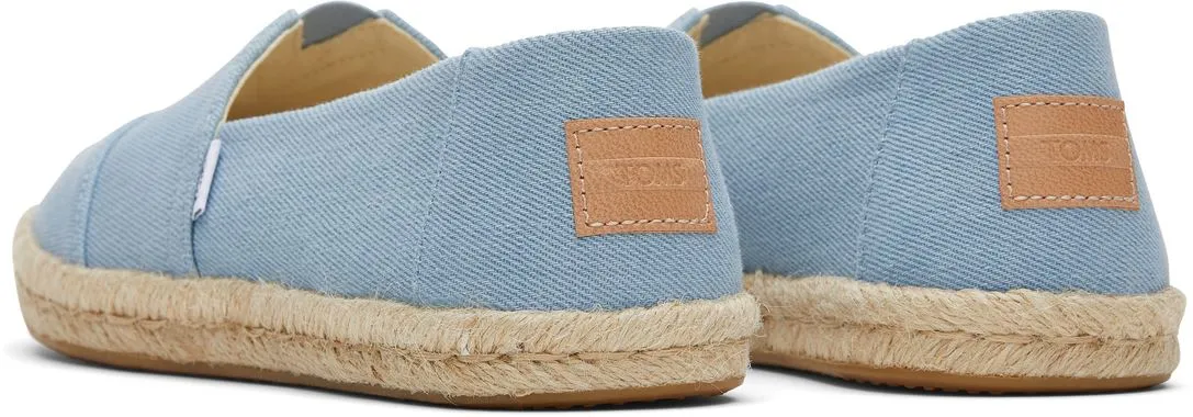 Toms Alpargata Rope Washed Denim Womens Espadrilles Shoes