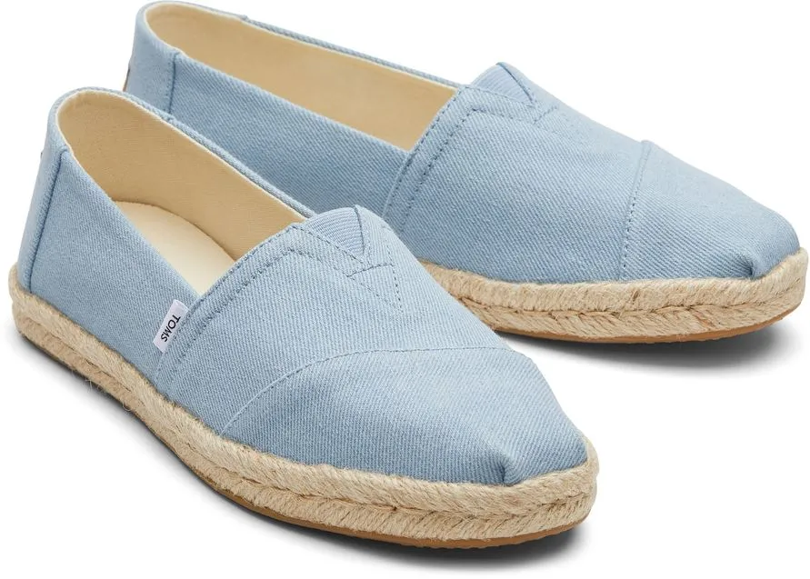 Toms Alpargata Rope Washed Denim Womens Espadrilles Shoes