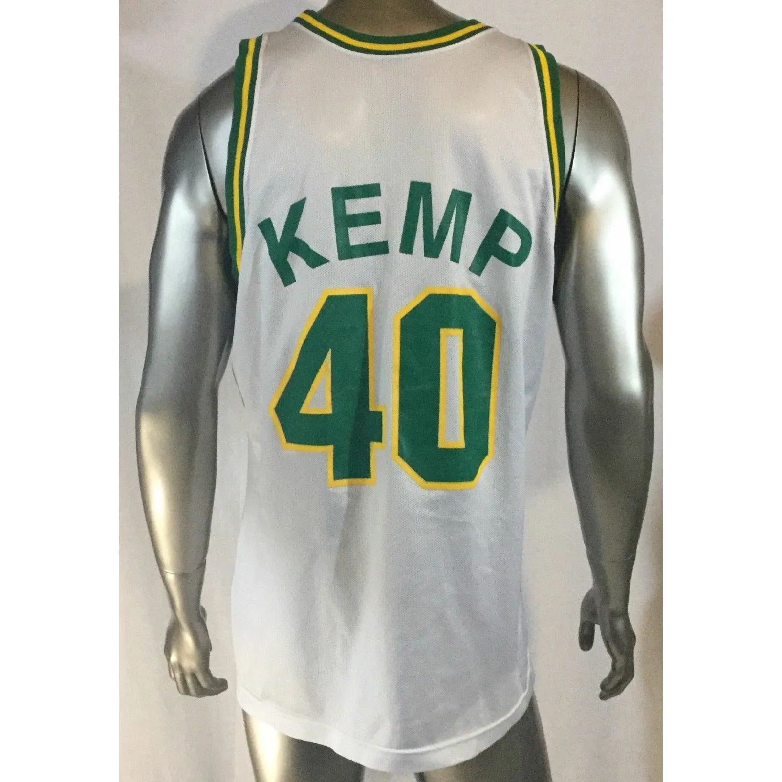 Vintage 1990's Seattle Sonics #40 SHAWN KEMP Champion Basketball Jersey Size 48
