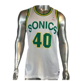 Vintage 1990's Seattle Sonics #40 SHAWN KEMP Champion Basketball Jersey Size 48