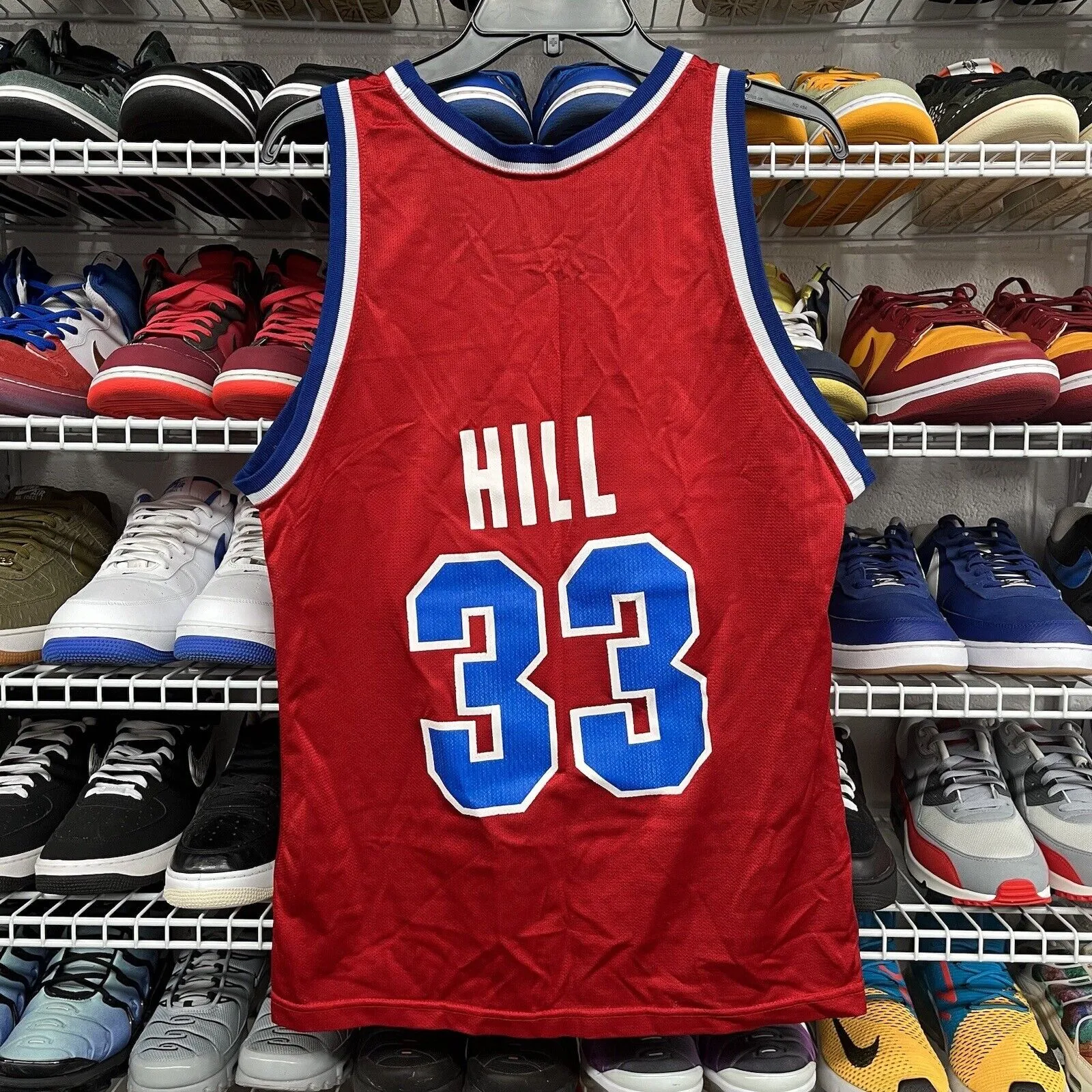 Vintage 90s Grant Hill Detroit Pistons #33 NBA Champion Jersey Size 40